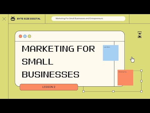 Lesson 2 – Marketing for Small Businesses and Entrepreneurs – #marketing #entrepreneur  [Video]