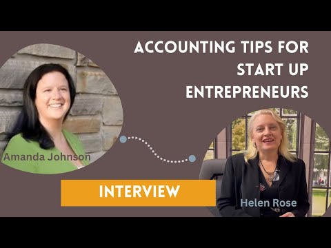 Accounting Tips for Start Up Entrepreneurs [Video]