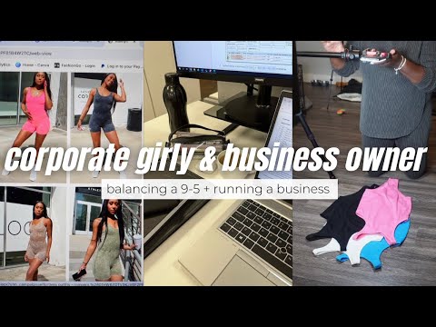 VLOG: balancing a 9-5 while running a business, lots of late nights, new work clothes, content days [Video]