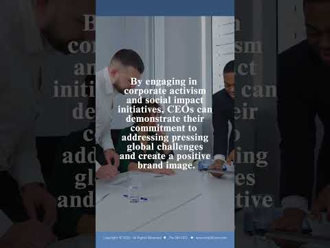 CEO Global Strategies: Engage in corporate activism and social impact initiatives [Video]