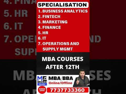 MBA COURSES AFTER 12TH [Video]