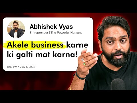 How to NOT Start a Business in 2024 by Abhishek Vyas | Entrepreneur Motivation, Mindset, Advice [Video]