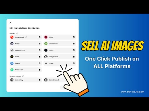 How to Sell AI Art Online on Multiple Stock Sites with One Click | Make $100+ Monthly [Video]