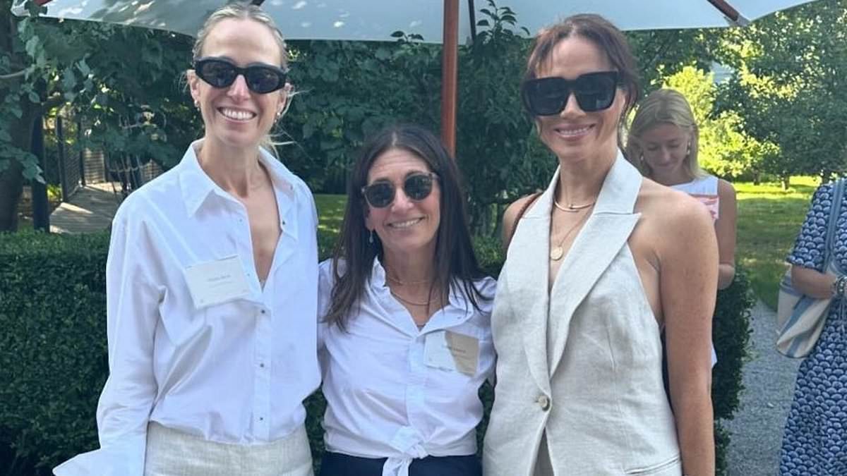 Meghan Markle’s OG friends: As they attend high-powered business summit in the Hamptons together, how designer Misha Nonoo and cosmetics owner Bobbi Brow have supported the Duchess since the early days of her romance with Prince Harry [Video]